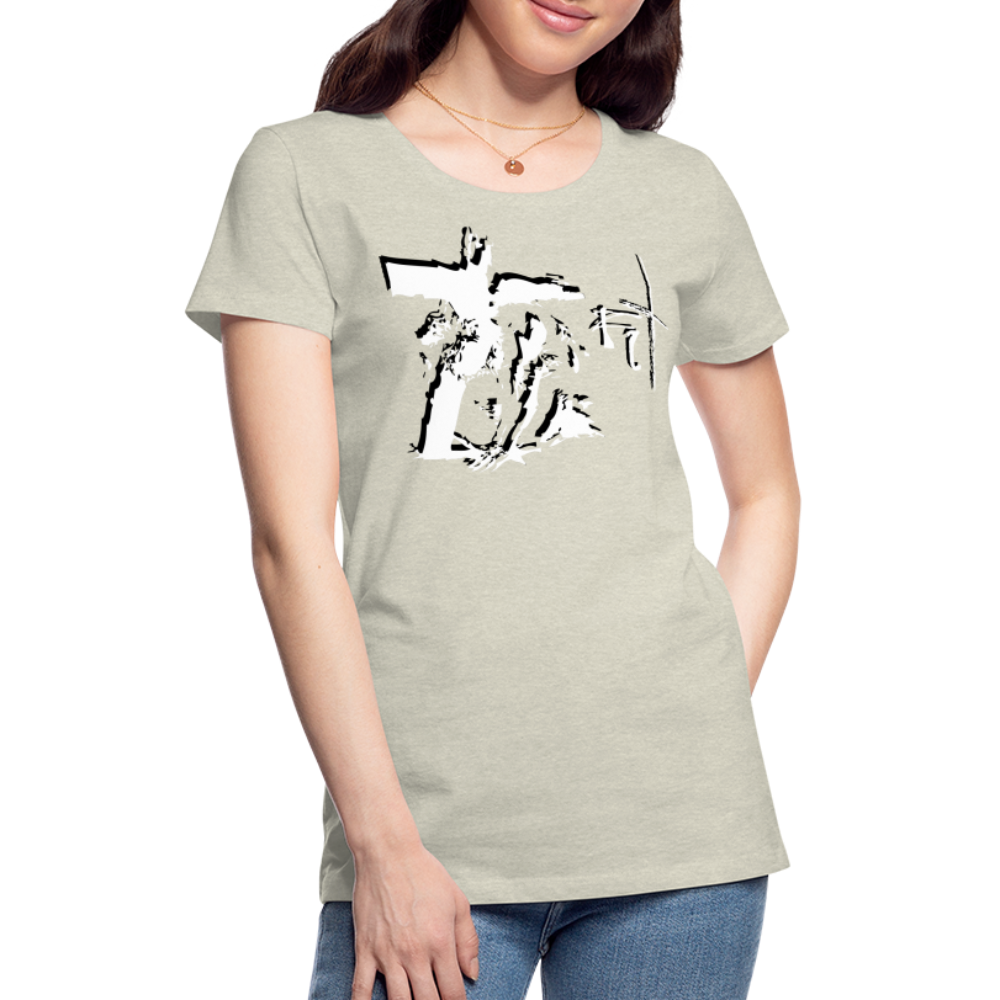 Bear the Cross Women’s Premium T-Shirt - heather oatmeal