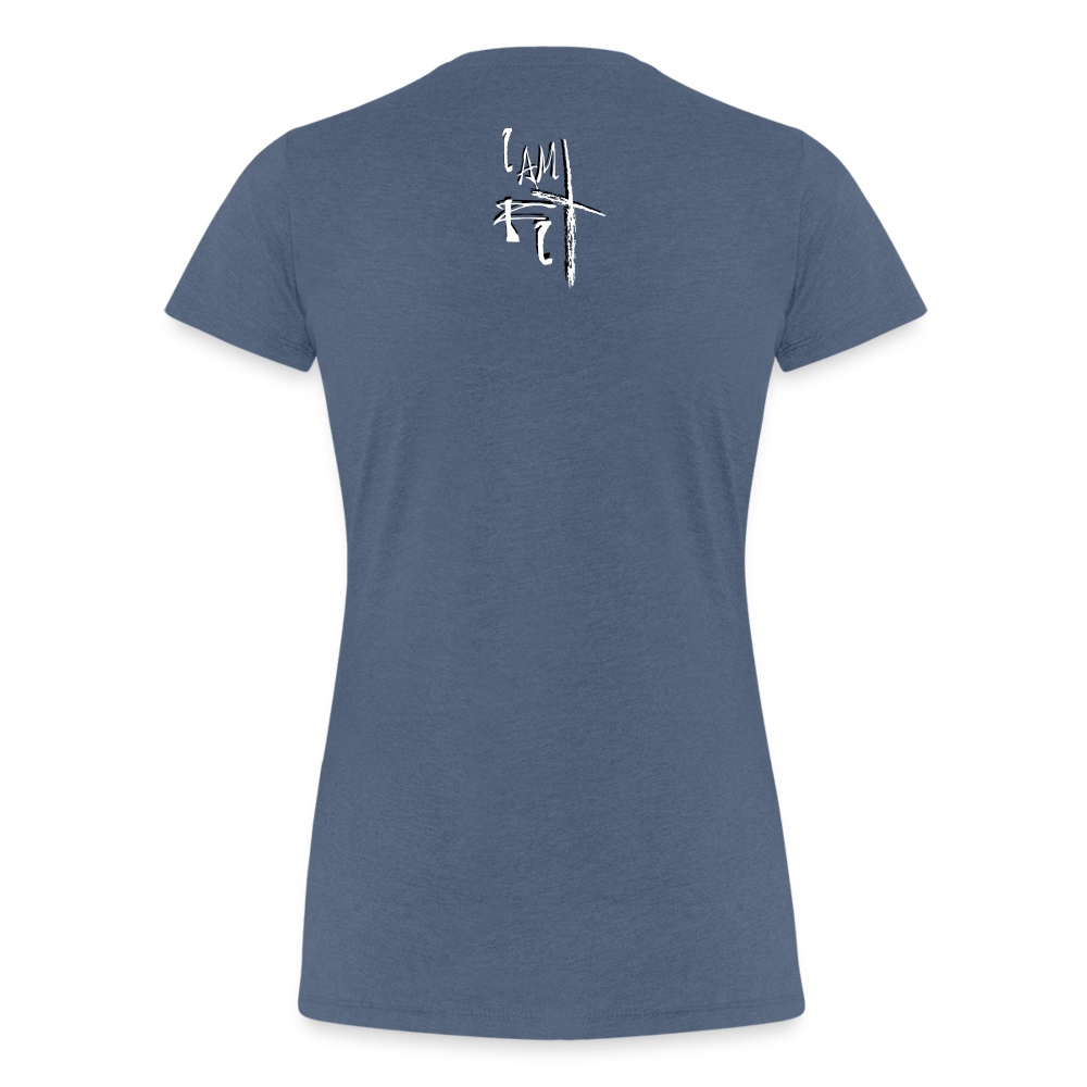 Bear the Cross Women’s Premium T-Shirt - heather blue