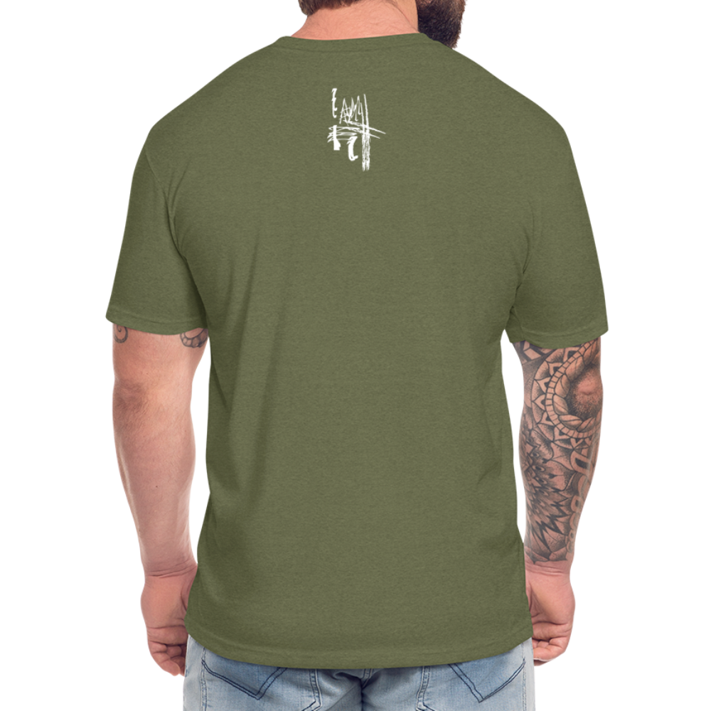 Beast it Up Fitted Cotton/Poly T-Shirt by Next Level - heather military green