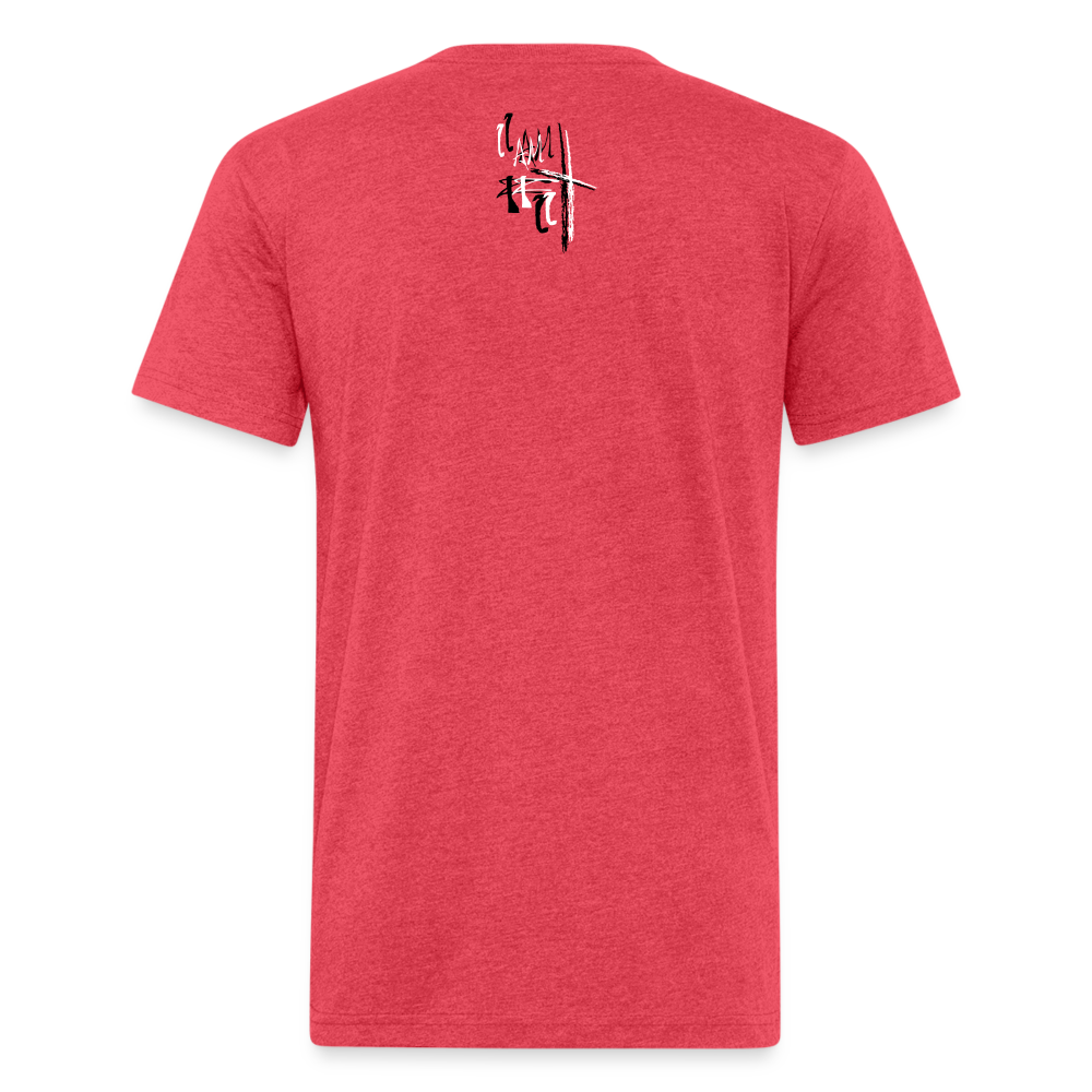 Bear the Cross Fitted Cotton T-Shirt - heather red