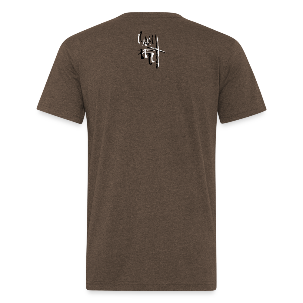 Bear the Cross Fitted Cotton T-Shirt - heather espresso