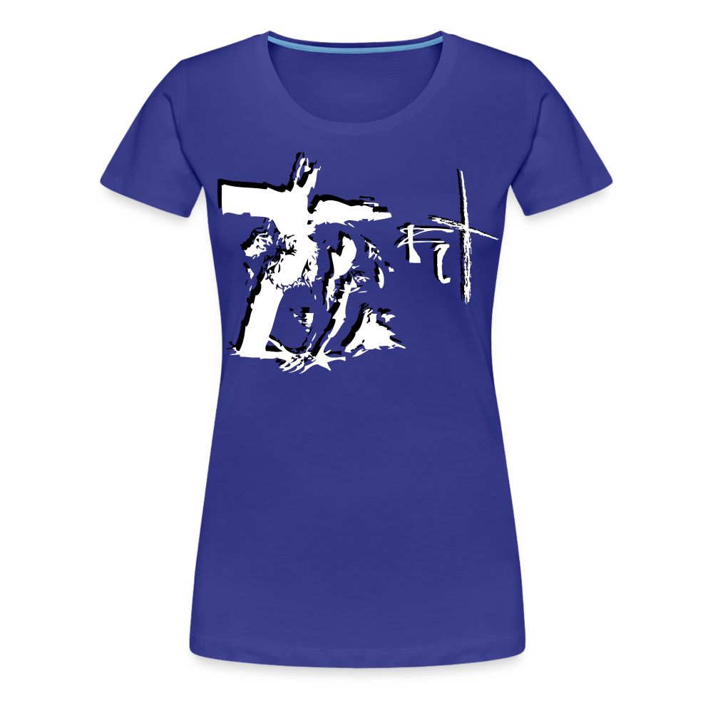Bear the Cross Women’s Premium T-Shirt - royal blue