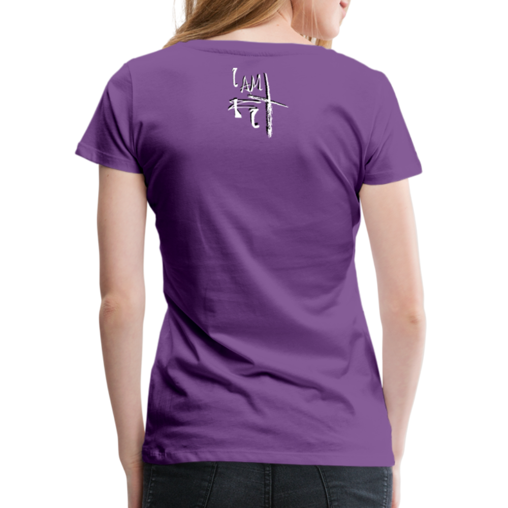 Bear the Cross Women’s Premium T-Shirt - purple