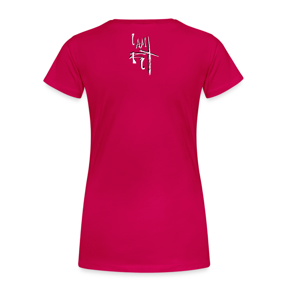 Bear the Cross Women’s Premium T-Shirt - dark pink
