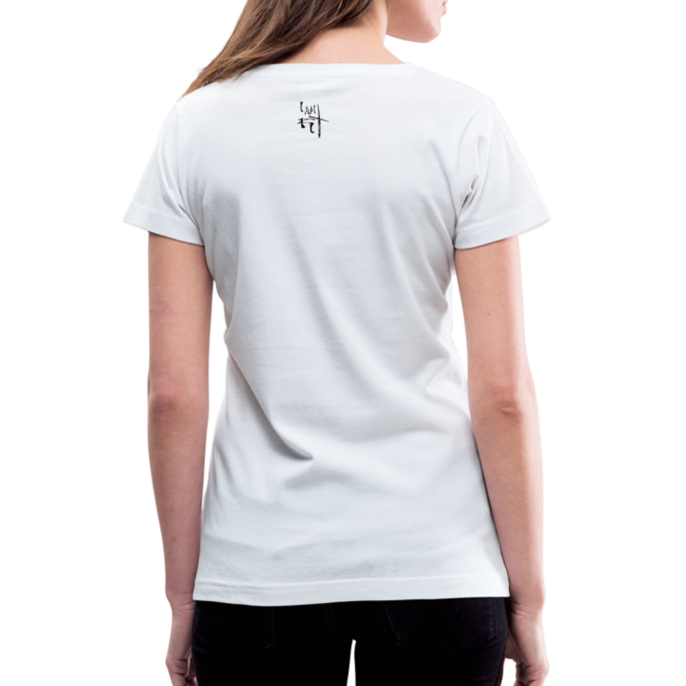 Blessed & Highly Favored Women's V-Neck T-Shirt - Black Logo - white