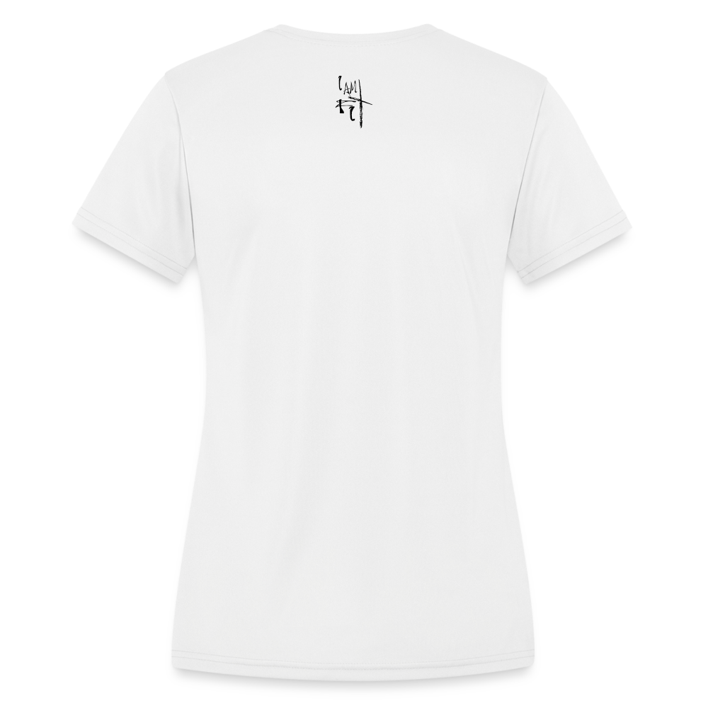Gym Junkie Women's Performance T-Shirt - Custom Black Design - white