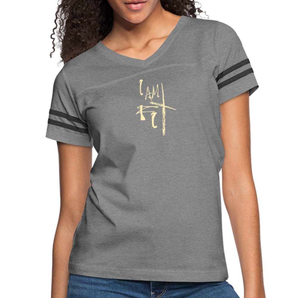 I Am Fit Women’s Vintage Sport T-Shirt - heather gray/charcoal