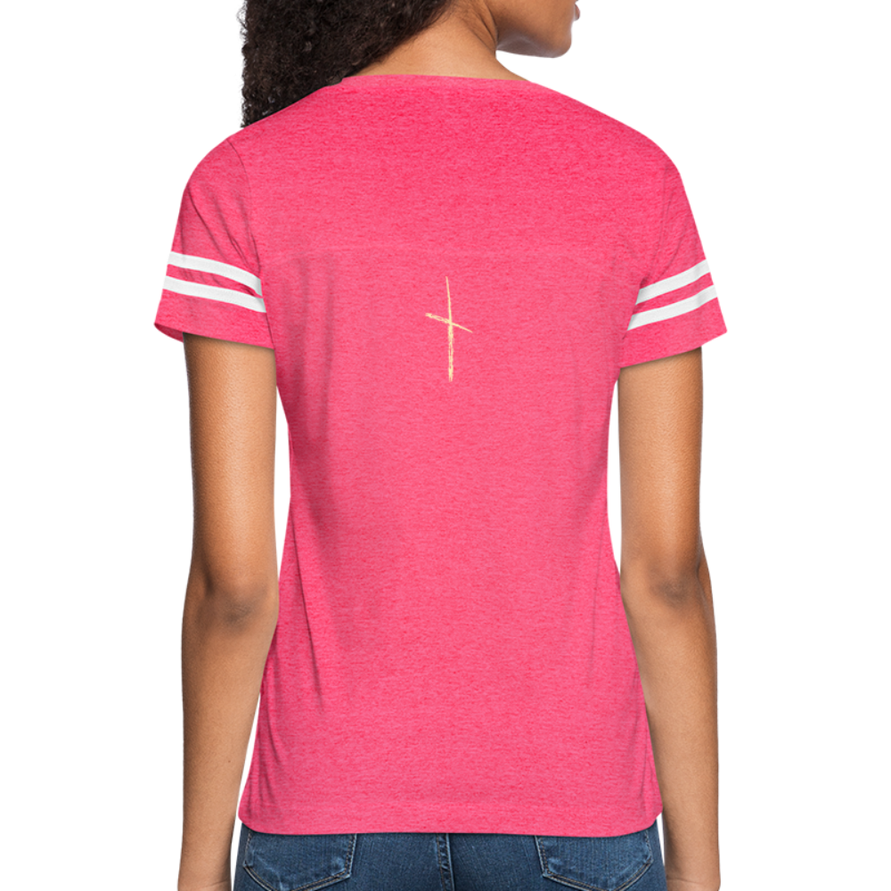 I Am Fit Women’s Vintage Sport T-Shirt - vintage pink/white
