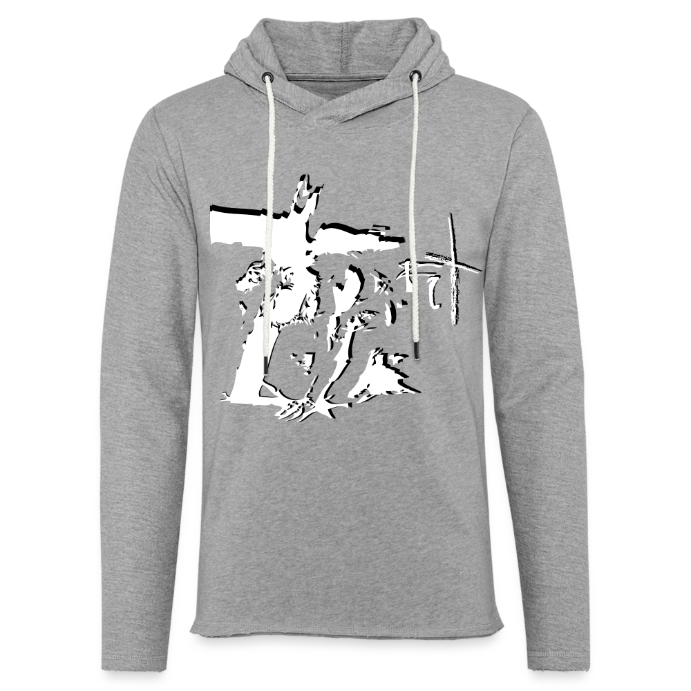 Bear the Cross Unisex Lightweight Terry Hoodie - heather gray