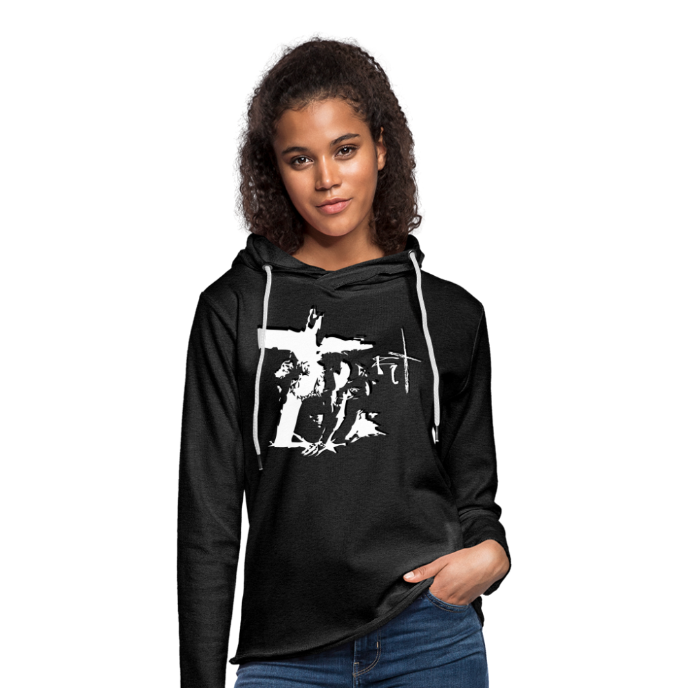 Bear the Cross Unisex Lightweight Terry Hoodie - charcoal grey