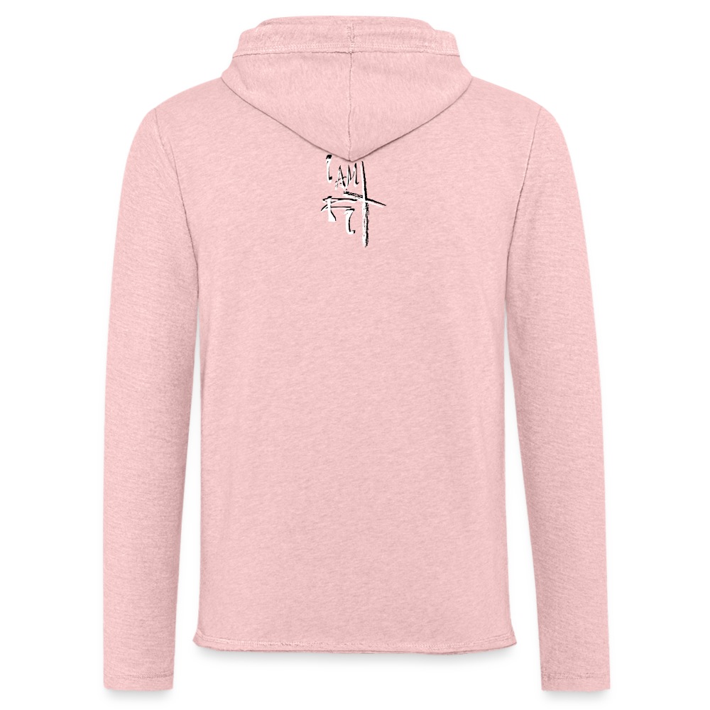 Bear the Cross Unisex Lightweight Terry Hoodie - cream heather pink