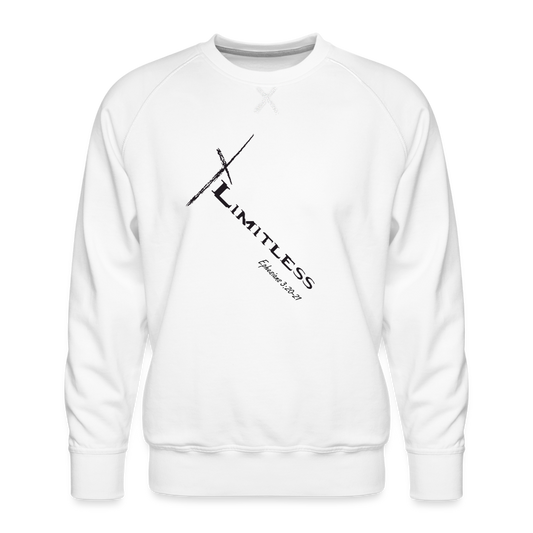 Limitless Men’s Premium Sweatshirt - Custom Black Design - white