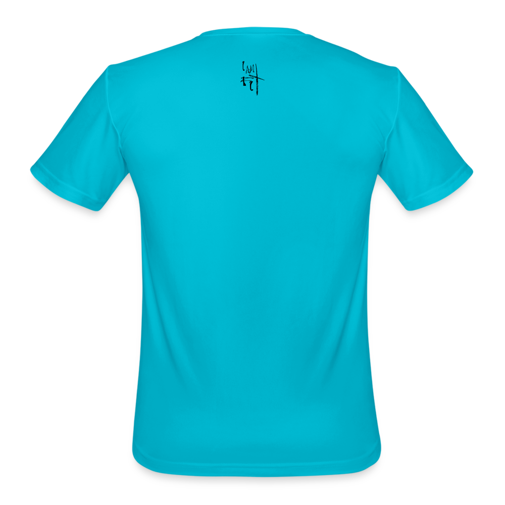 Run Junkie Men’s Moisture Wicking Performance T-Shirt - turquoise
