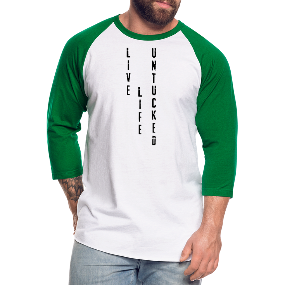 Fitted Cotton/Poly T-Shirt by Next Level - white/kelly green