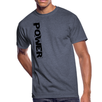Power & Strength Men’s 50/50 T-Shirt - Black Logo - Favoured Tees