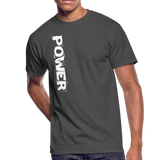 Power & Strength Men’s 50/50 T-Shirt - White Logo - Favoured Tees