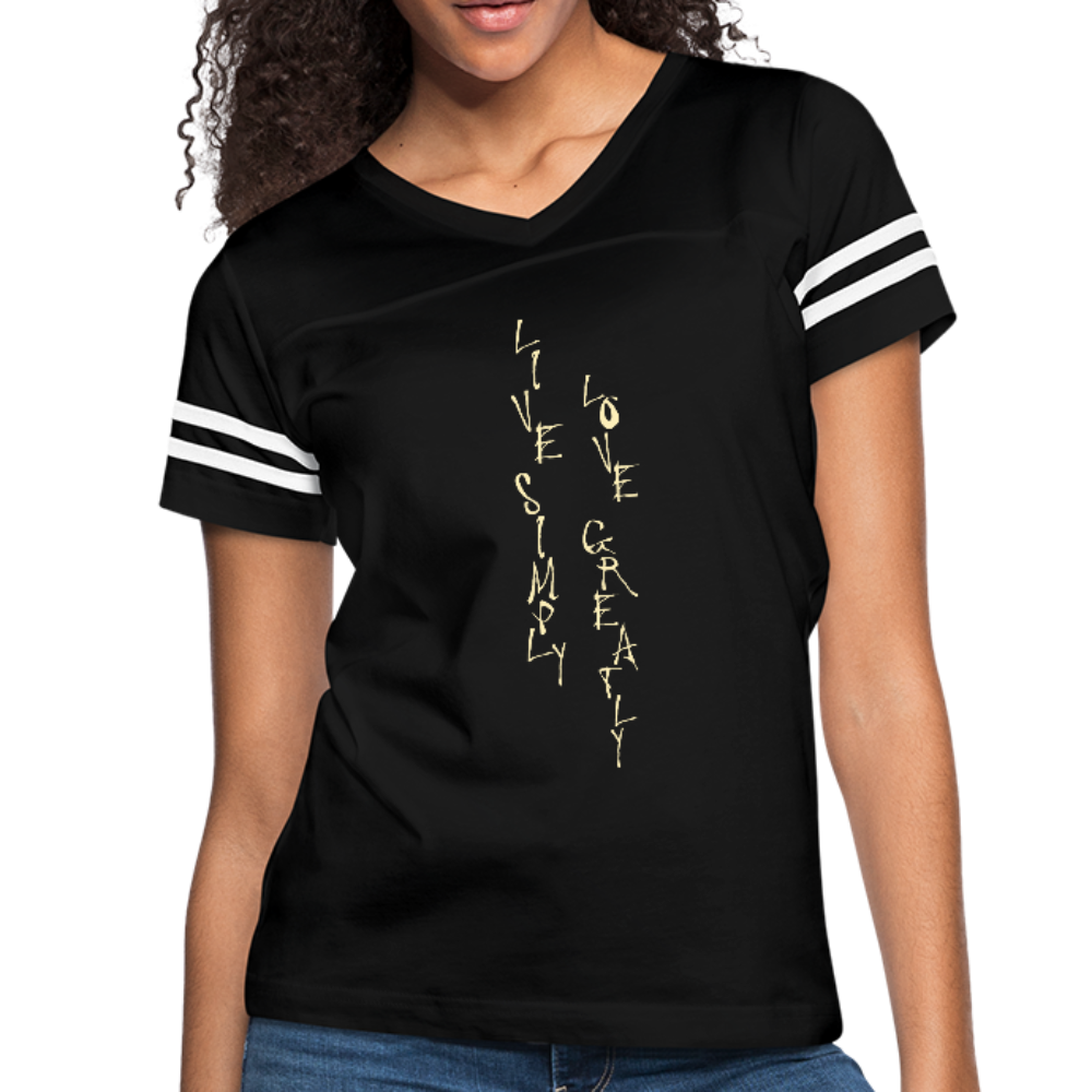Live Simply Women’s Vintage Sport T-Shirt - Favoured Tees
