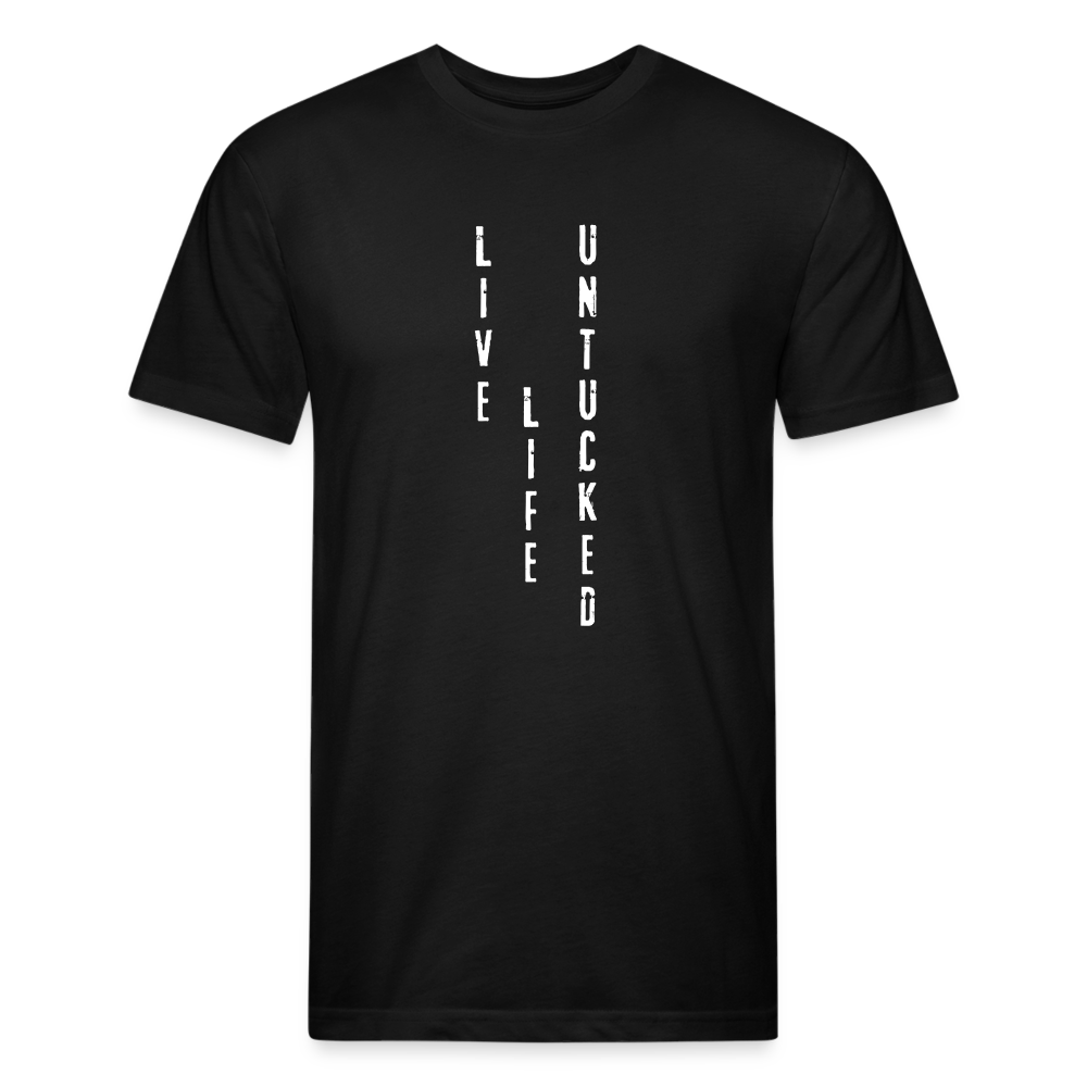 Live Life Untucked Fitted Cotton/Poly T-Shirt by Next Level - black