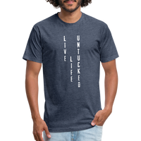 Live Life Untucked Fitted Cotton/Poly T-Shirt by Next Level - heather navy