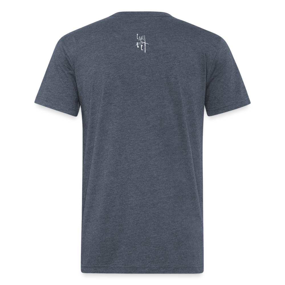 Live Life Untucked Fitted Cotton/Poly T-Shirt by Next Level - heather navy
