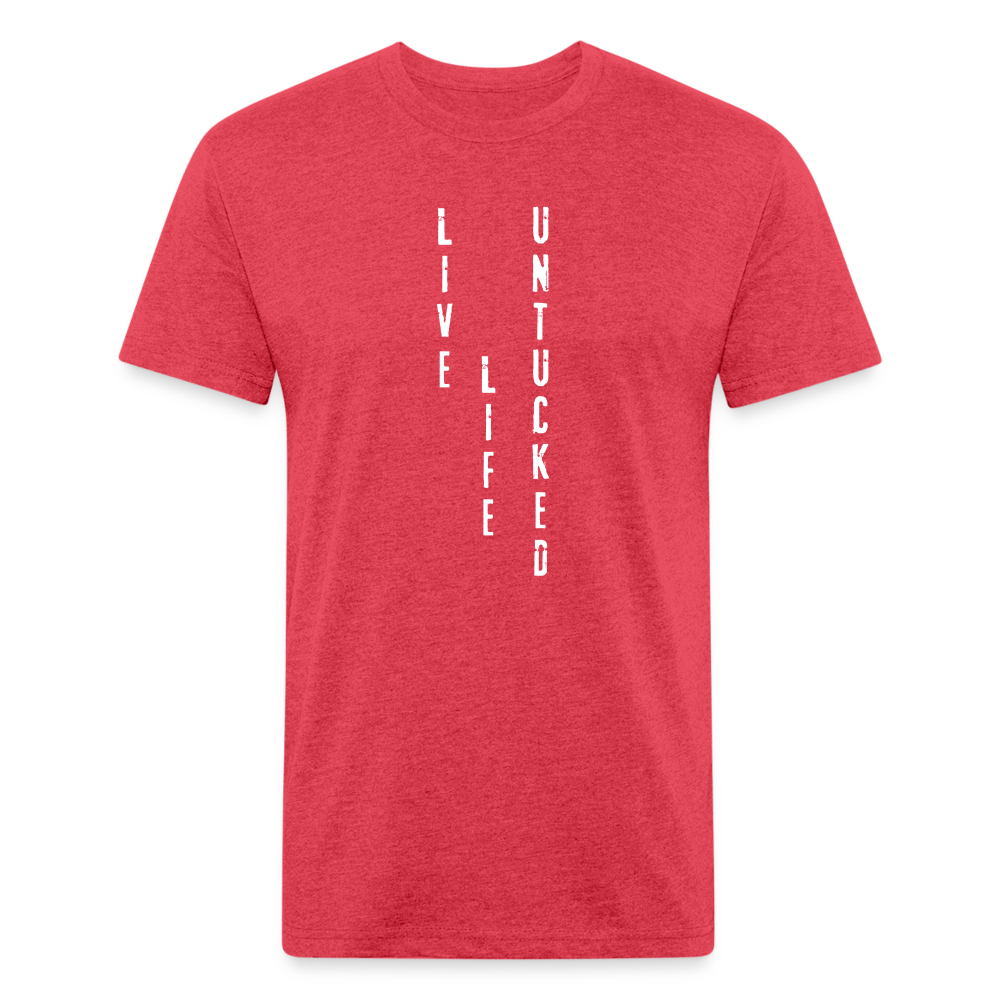 Live Life Untucked Fitted Cotton/Poly T-Shirt by Next Level - heather red