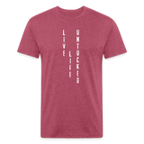Live Life Untucked Fitted Cotton/Poly T-Shirt by Next Level - heather burgundy