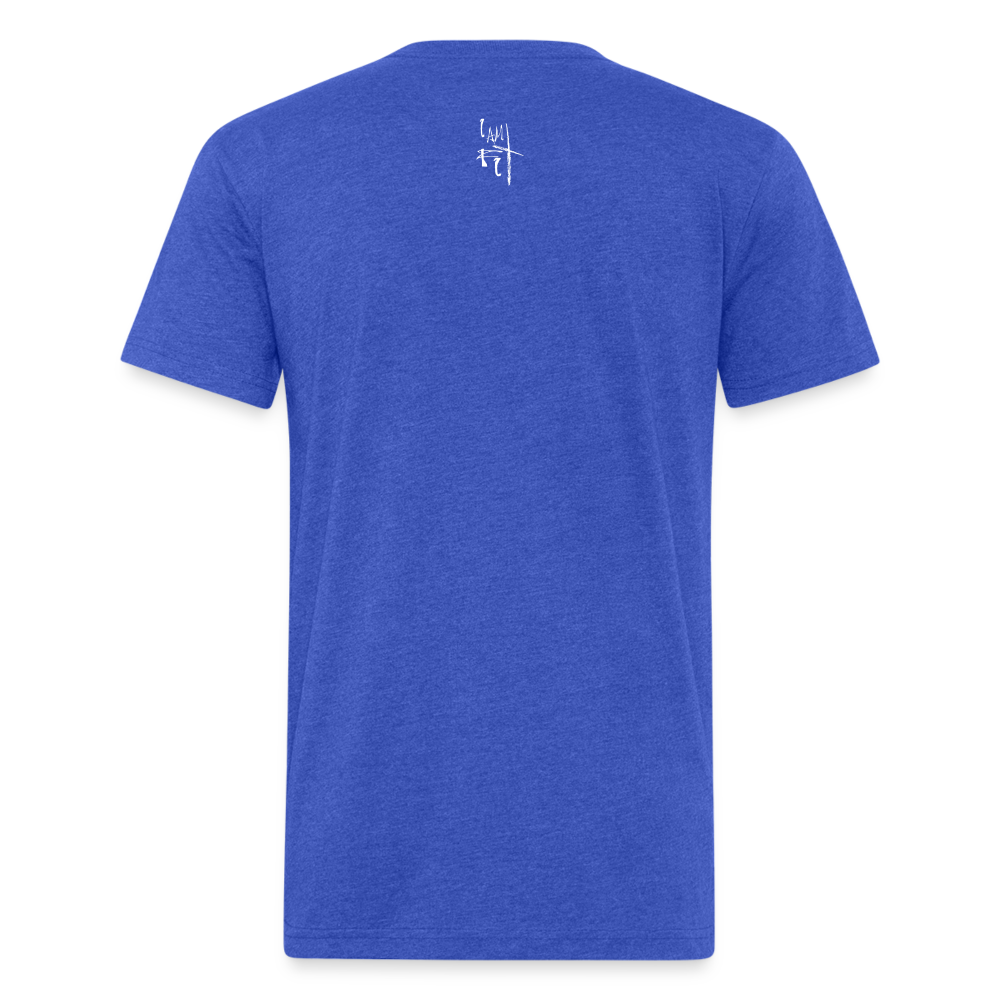 Live Life Untucked Fitted Cotton/Poly T-Shirt by Next Level - heather royal