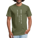 Live Life Untucked Fitted Cotton/Poly T-Shirt by Next Level - heather military green