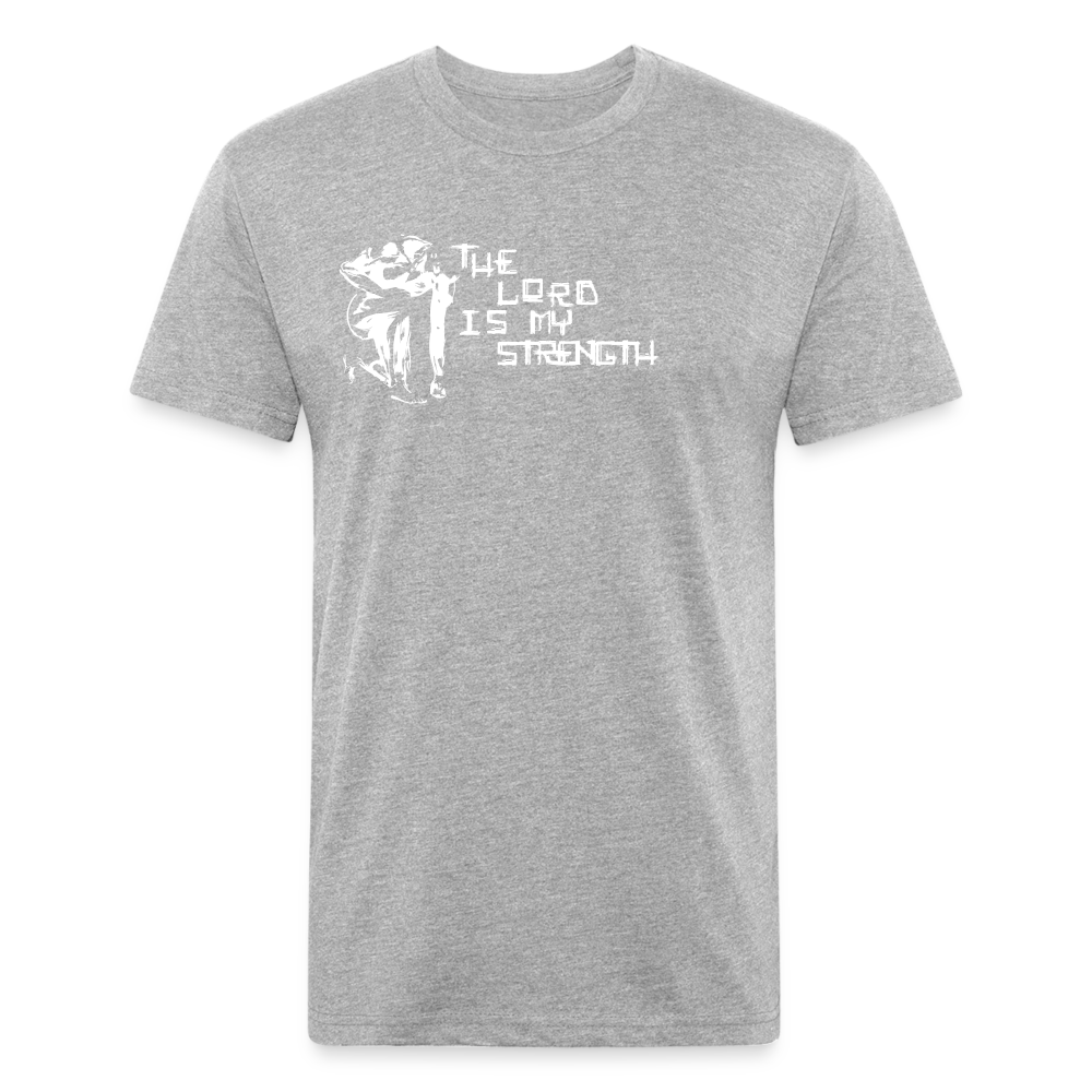 The Lord Is My Strength Fitted Cotton/Poly T-Shirt - heather gray