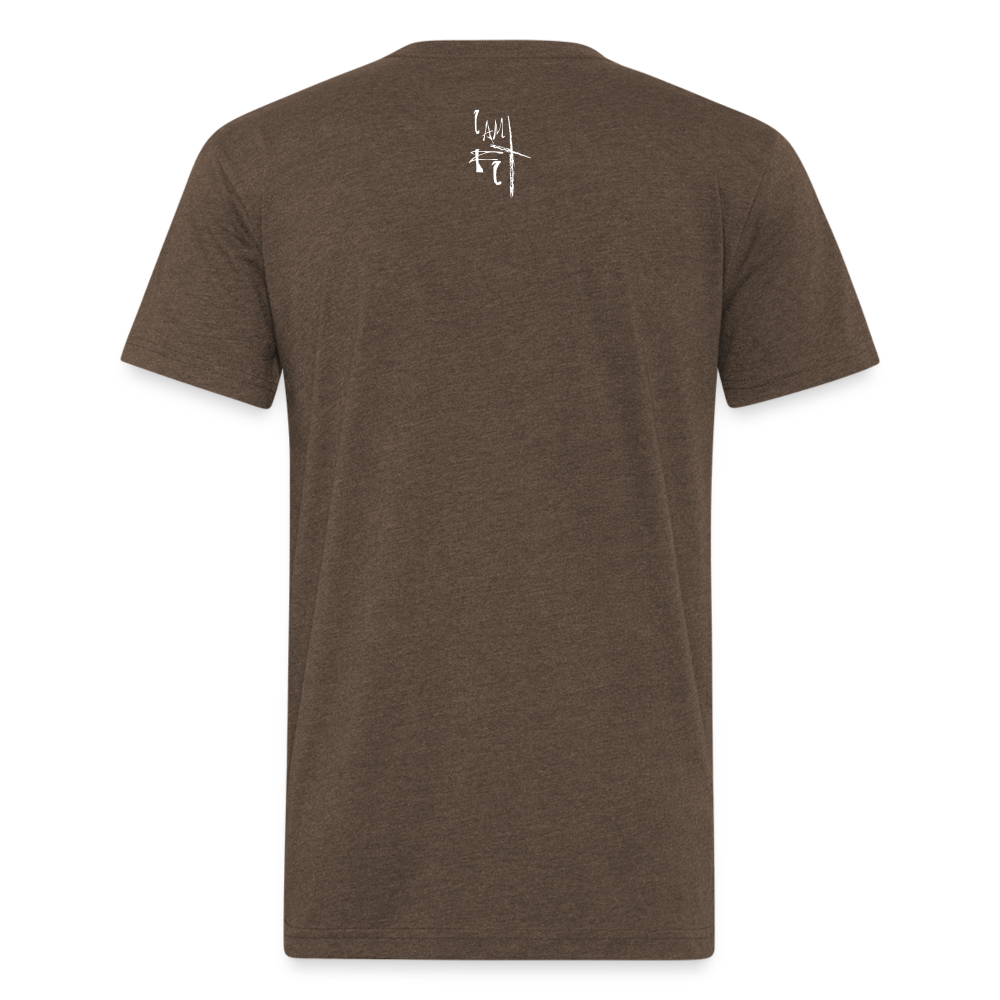 The Lord Is My Strength Fitted Cotton/Poly T-Shirt - heather espresso