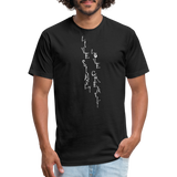 Live Simply Fitted Cotton T-Shirt - Custom White Design - black